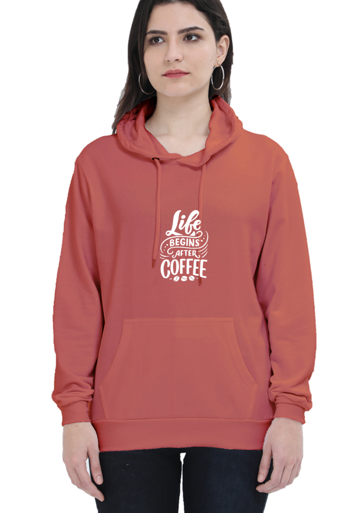 hoodies for women's life begins after coffee printed hoodie