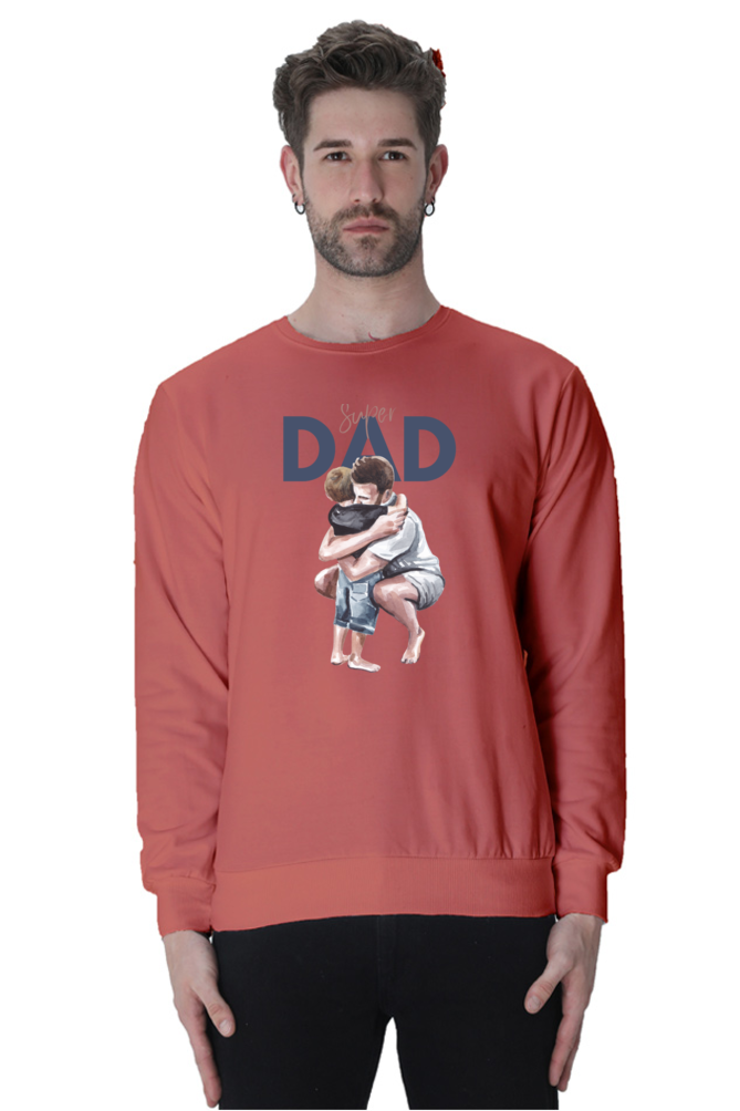 sweatshirts for men super dad sweatshirts for men white