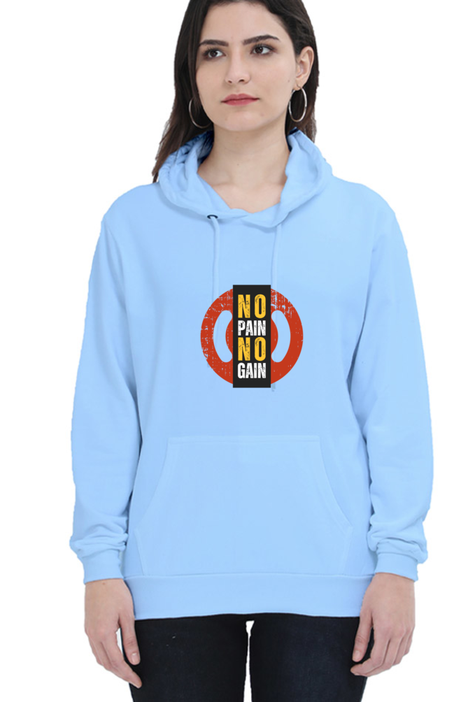 hoodies for women's no pain no gain hoodies for women grey