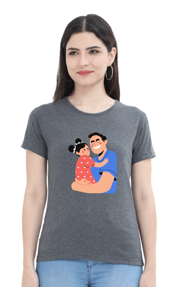 printed t shirts for women dad & daughter printed t shirts customised