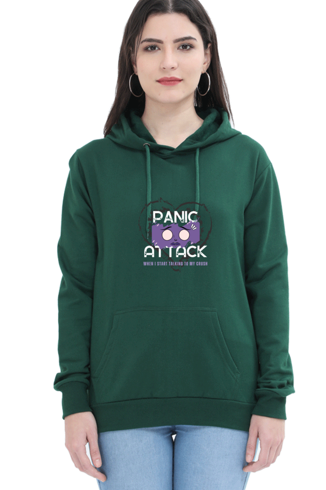 hoodies for women panic attack printed hoodie