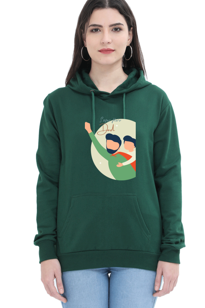 hoodies for women's super hero dad printed womens hoodies