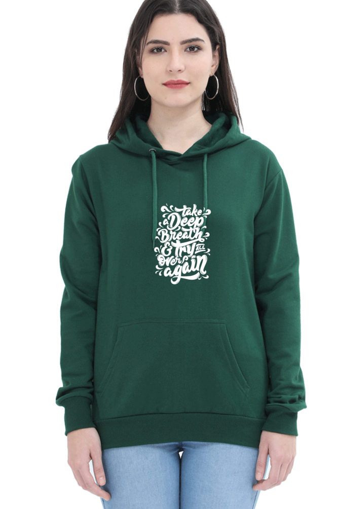 hoodies for women deep breath printed hoodies for women