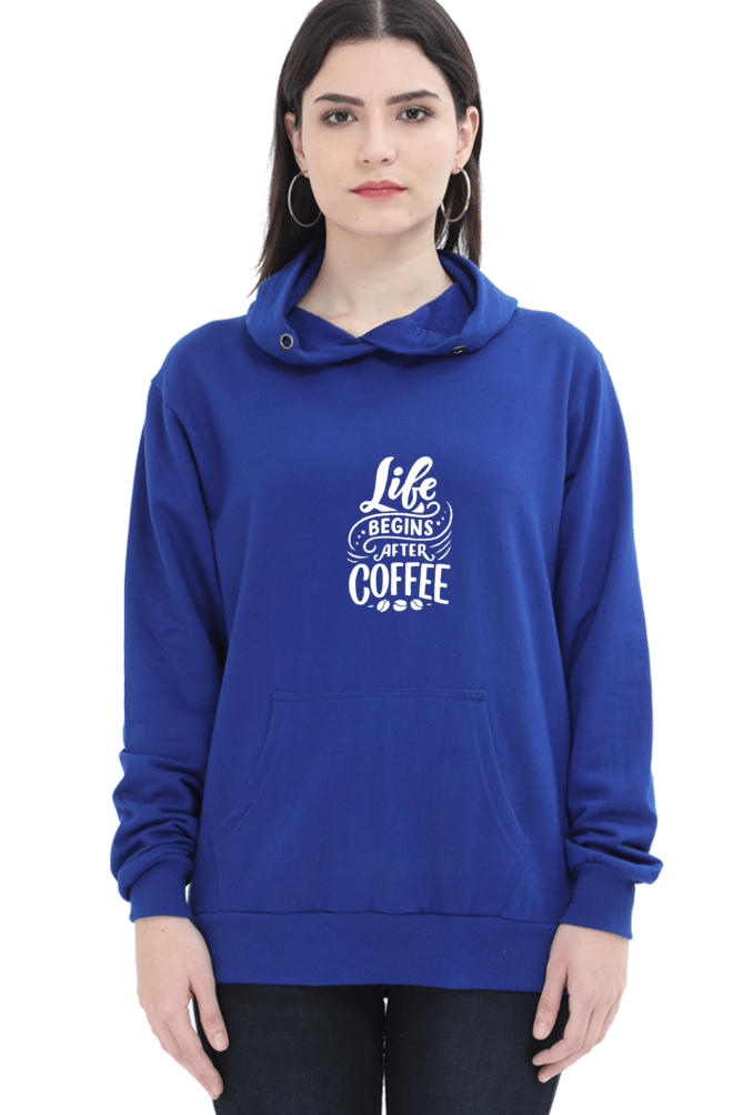 hoodies for women's life begins after coffee printed hoodie