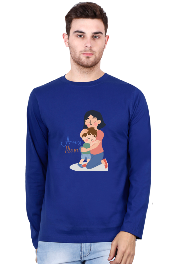 Printed Full Sleeve T Shirts amazing mom Full Sleeve Plain T Shirts