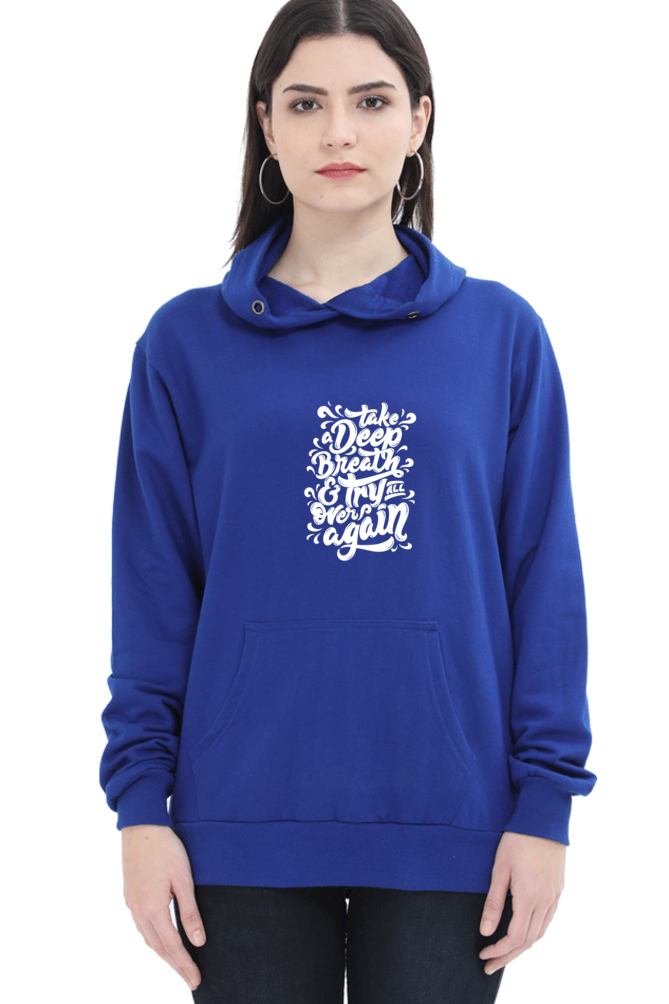 hoodies for women deep breath printed hoodies for women