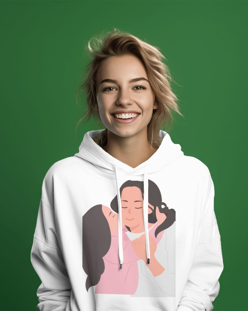 hoodies for women's mom and daughter printed hoodies for women