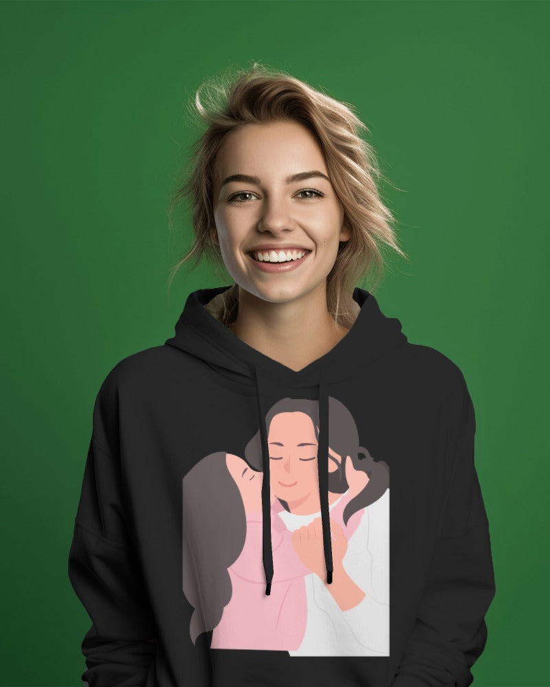 hoodies for women's mom and daughter printed hoodies for women