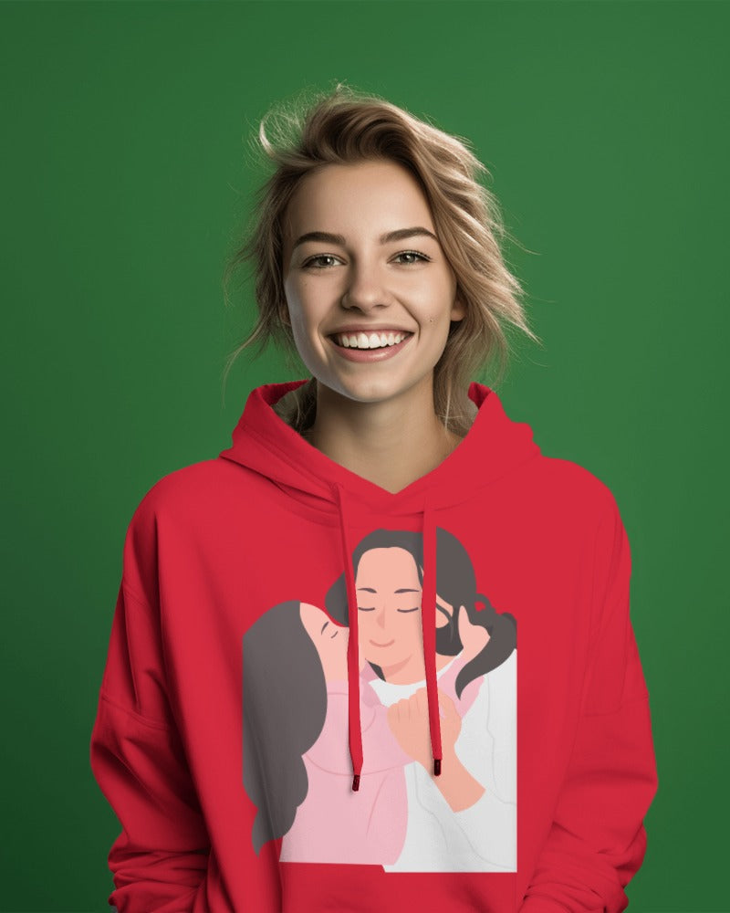 hoodies for women's mom and daughter printed hoodies for women