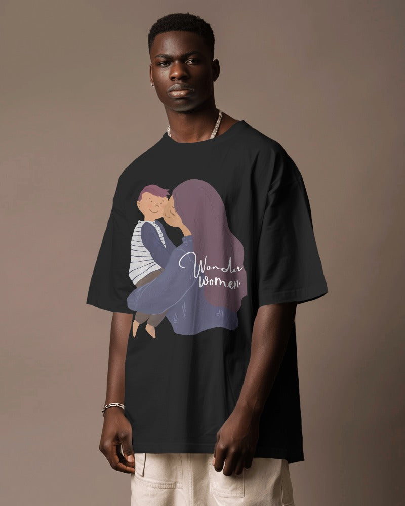 Oversized T Shirts wonder women Oversized T Shirt In Black