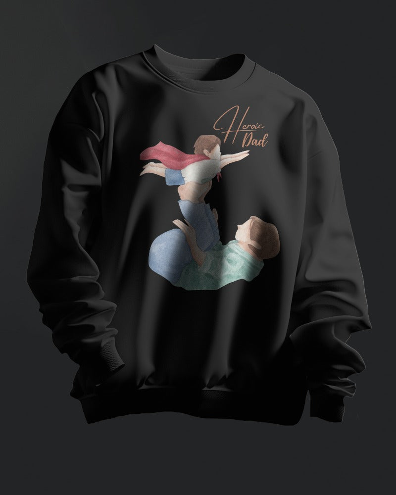 sweatshirts for men heroic dad sweatshirts for men