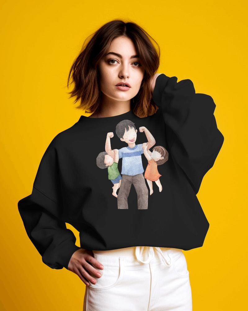 sweatshirts for women dad daughter and son black sweatshirt women