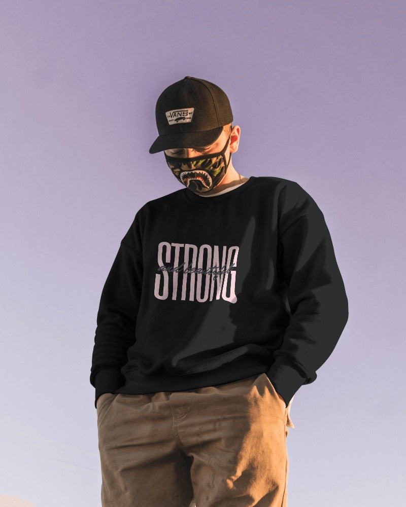 Cozy Style: strong and beautiful Printed Sweatshirts for Men black-The Sanctum-The Sanctum