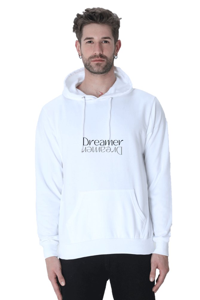 Hoodies Essential Dreamer White Printed Hoodies