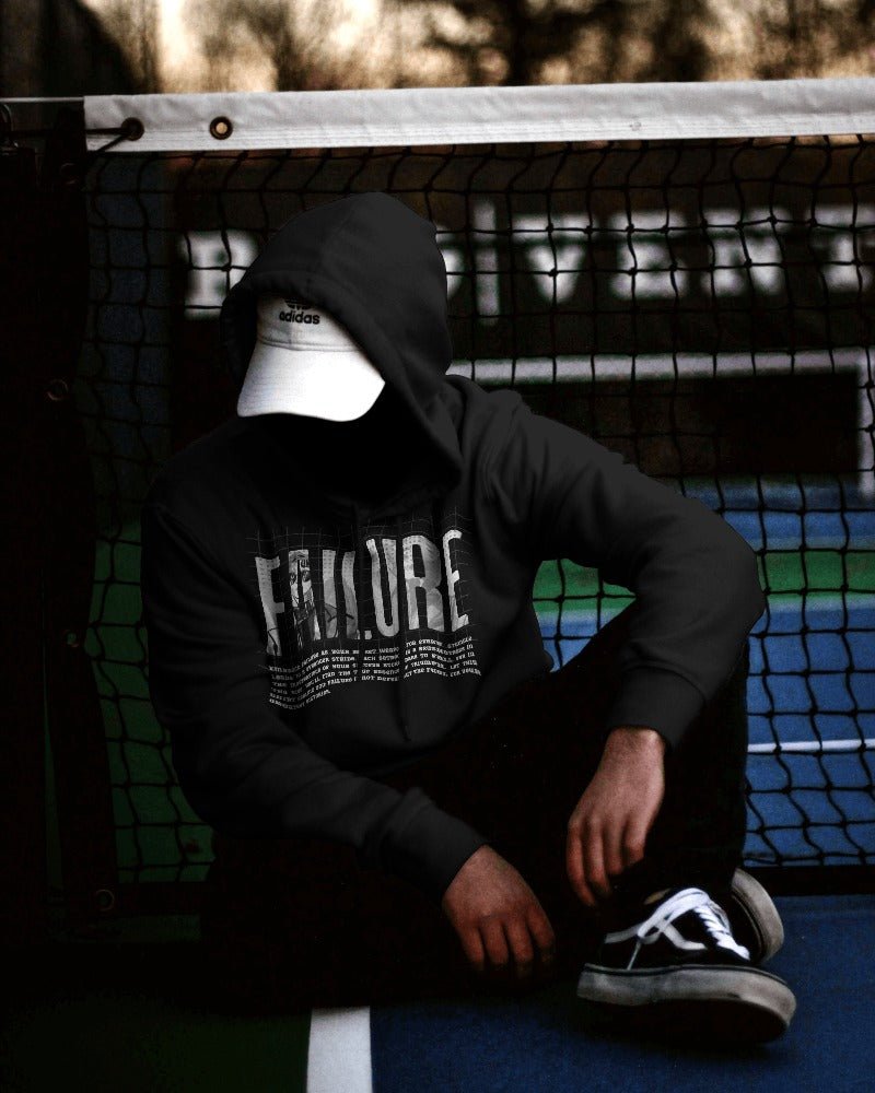 Hoodies Essential Failure Hoodies With Print On Black