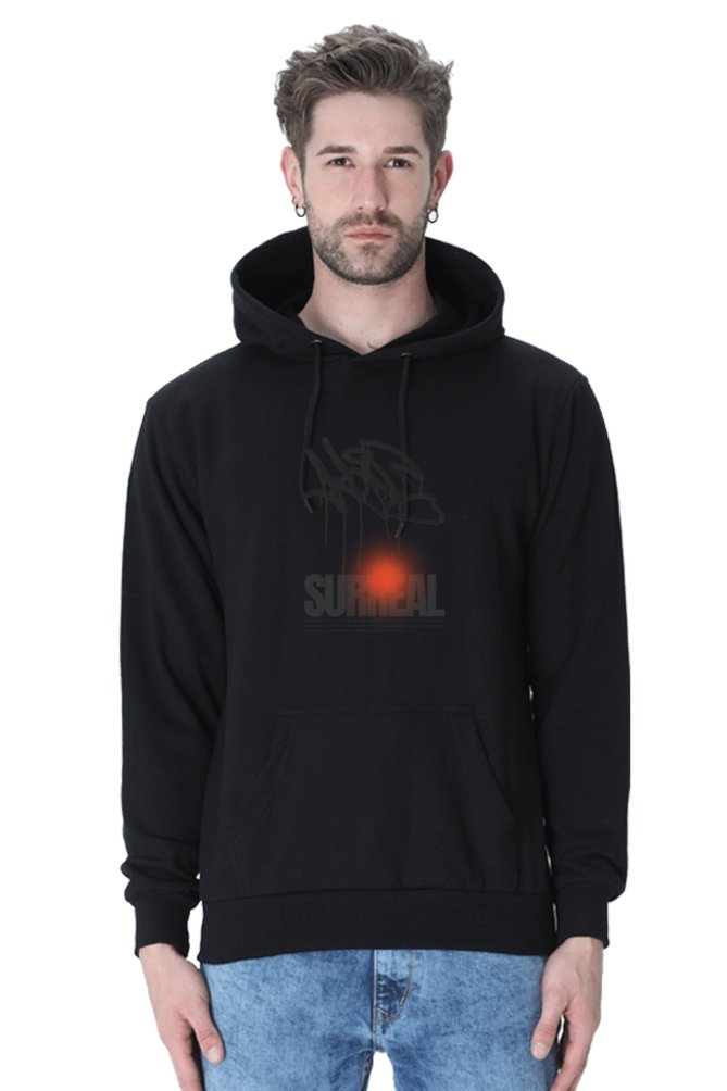 Hoodies Essential Surreal black on black Hoodies With Print On Black