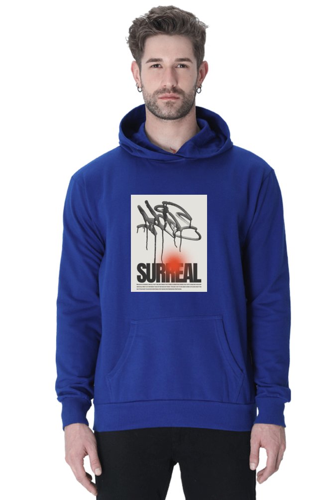 Hoodies Essential Surreal Hoodies With Print On Black