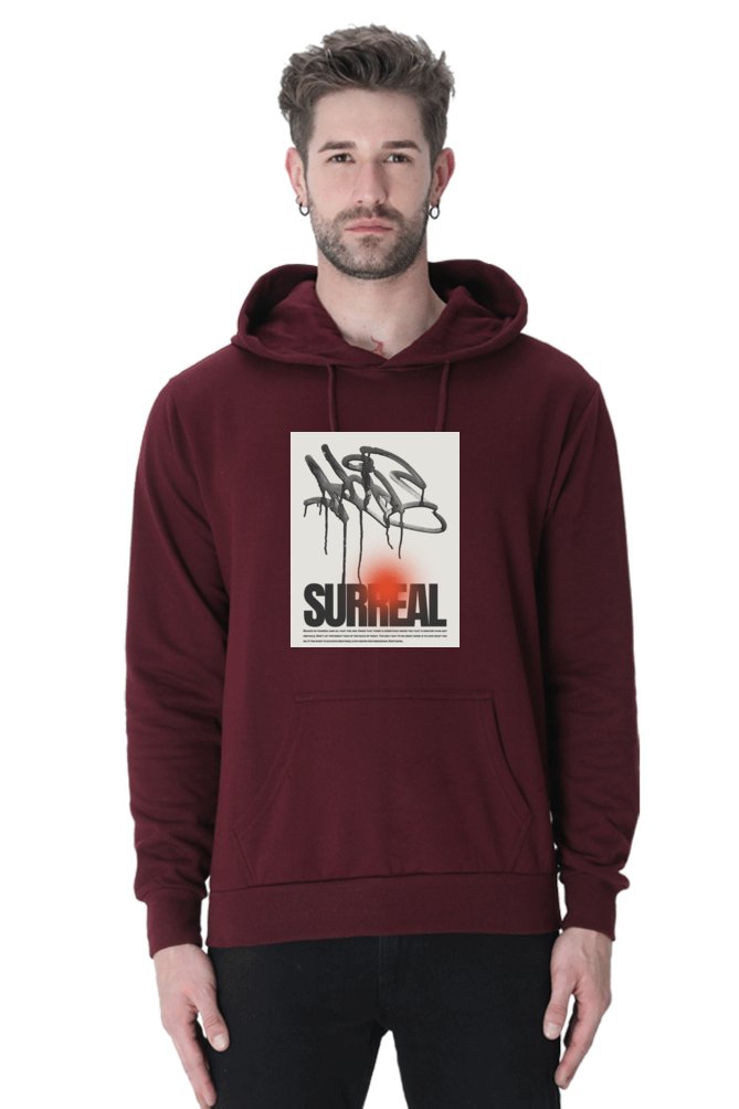 Hoodies Essential Surreal Hoodies With Print On Black