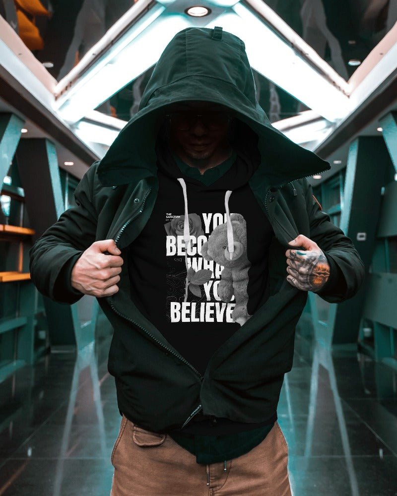 Hoodies Essential You Become What You Believe Hoodies Black