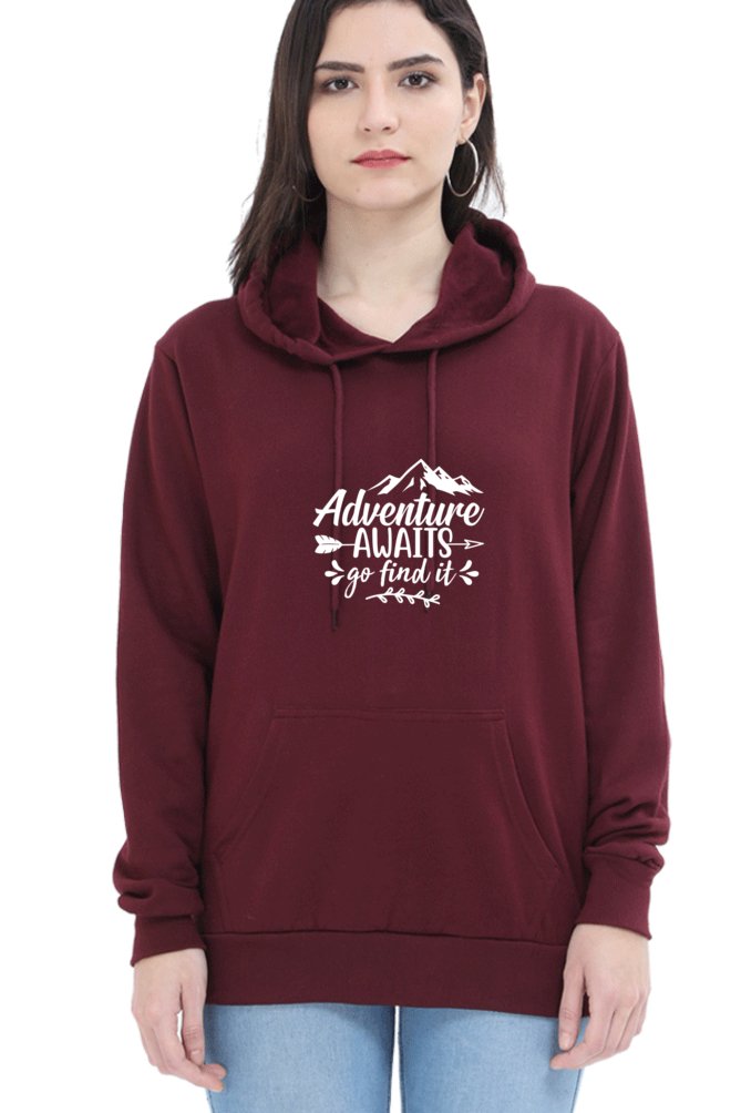 Hoodies For Women's Adventure Awaits Printed Hoodies For Women