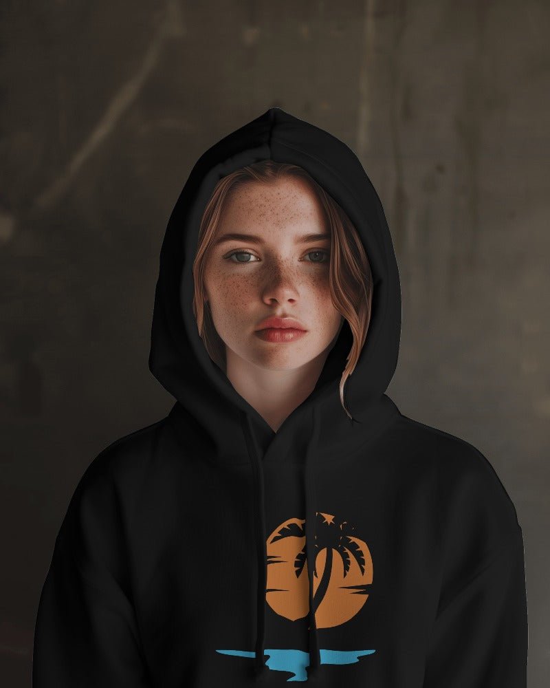 Hoodies For Women's Beach Sunset Printed Womens Hoodies