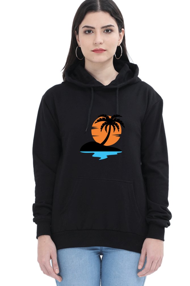 Hoodies For Women's Beach Sunset Printed Womens Hoodies