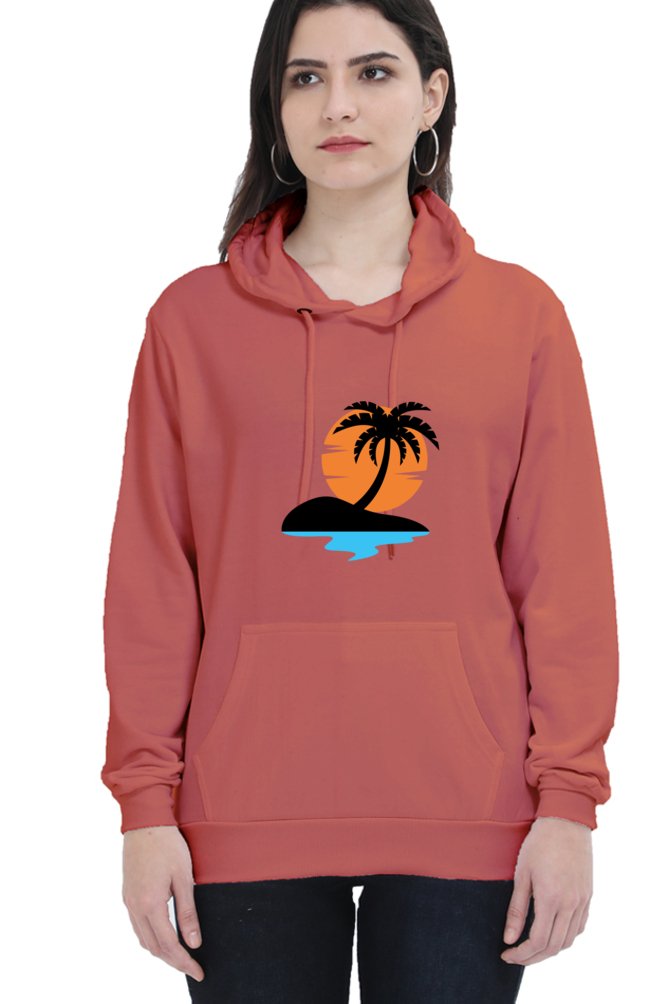 Hoodies For Women's Beach Sunset Printed Womens Hoodies