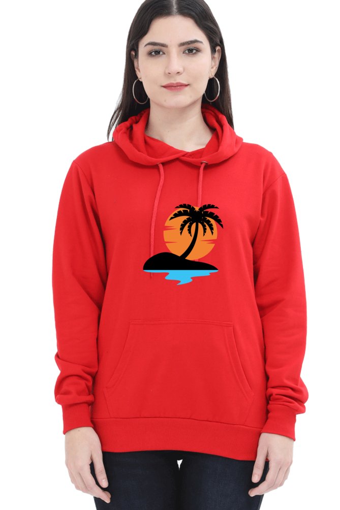 Hoodies For Women's Beach Sunset Printed Womens Hoodies