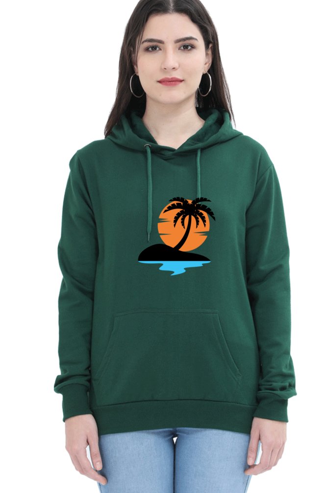 Hoodies For Women's Beach Sunset Printed Womens Hoodies