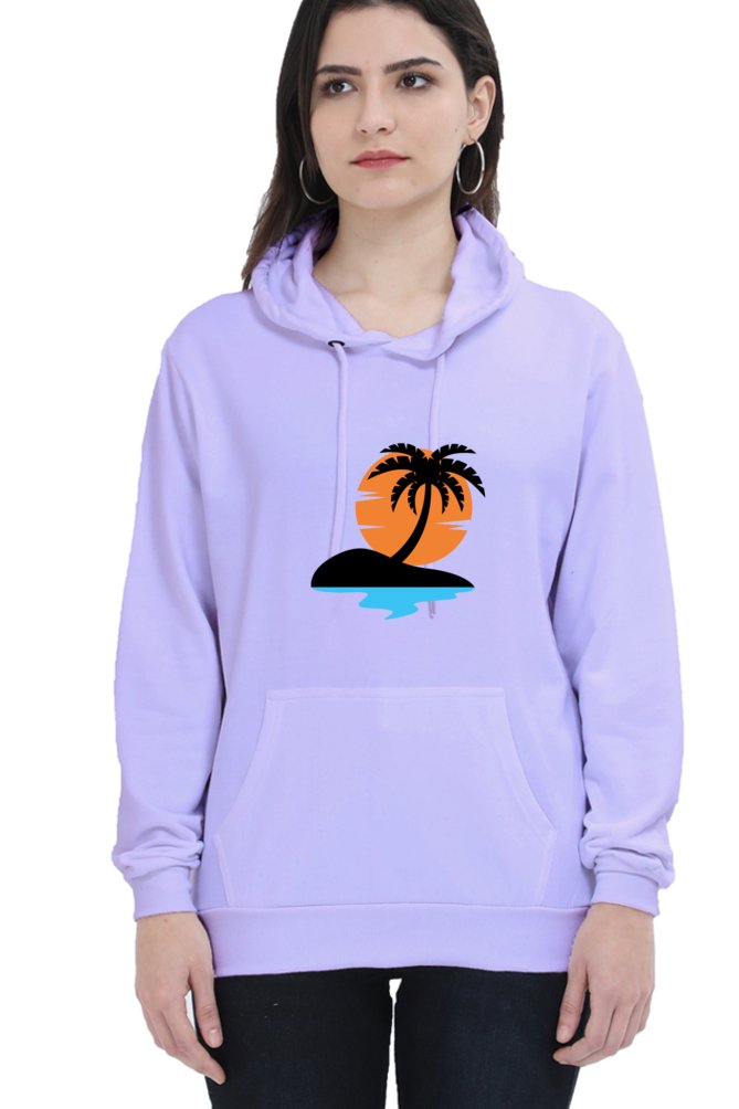 Hoodies For Women's Beach Sunset Printed Womens Hoodies