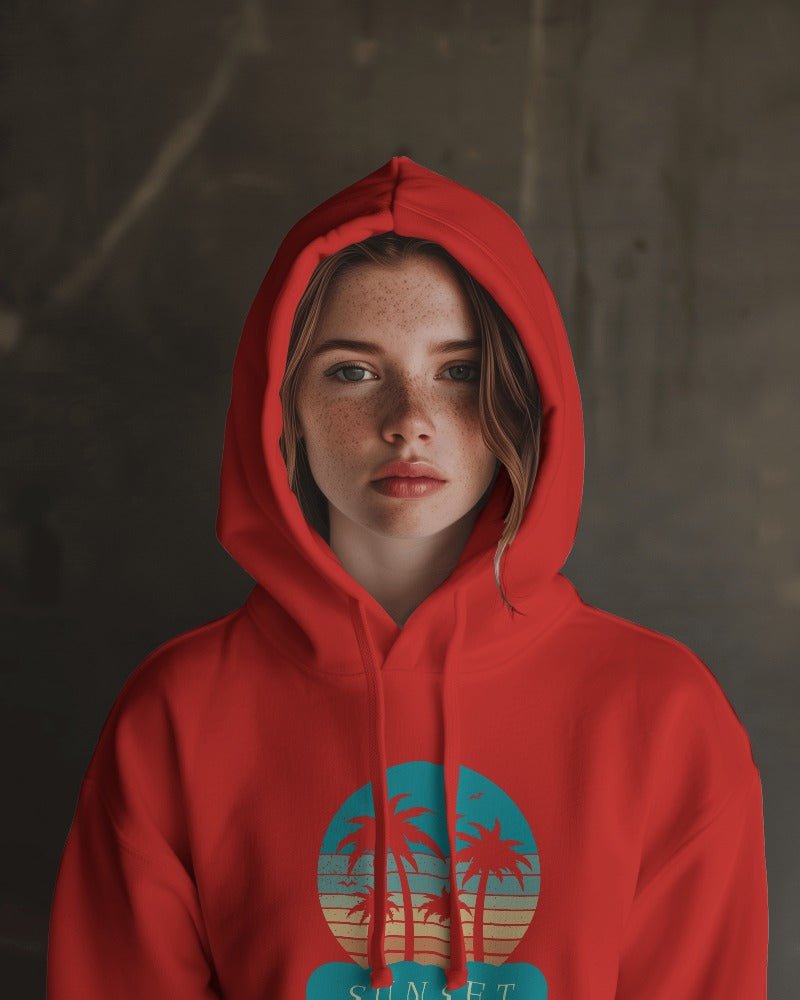 Hoodies For Women's Blue Sunset Printed Hoodie