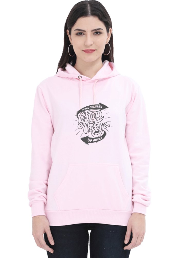 Hoodies For Women's Good Things Ahead Hoodies For Women White