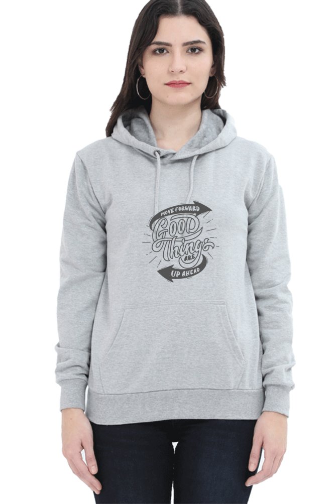 Hoodies For Women's Good Things Ahead Hoodies For Women White