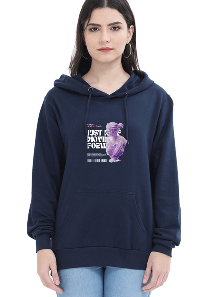 Hoodies For Women's Just Keep Moving Printed Hoodies For Women