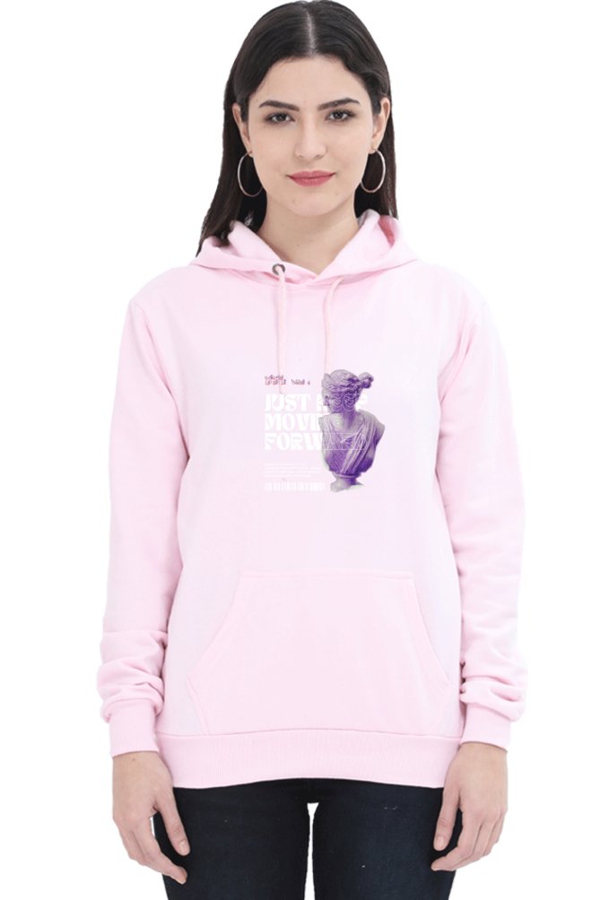 Hoodies For Women's Just Keep Moving Printed Hoodies For Women