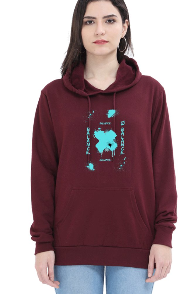 Hoodies For Women's Neon Balance Printed Hoodies For Women