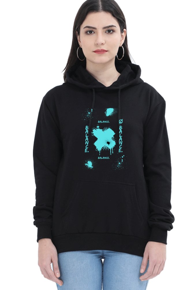 Hoodies For Women's Neon Balance Printed Hoodies For Women