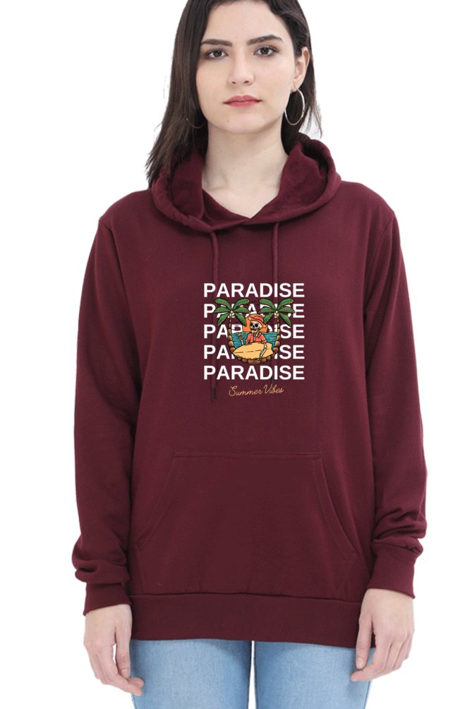 Hoodies For Women's Paradise Printed Hoodies For Women