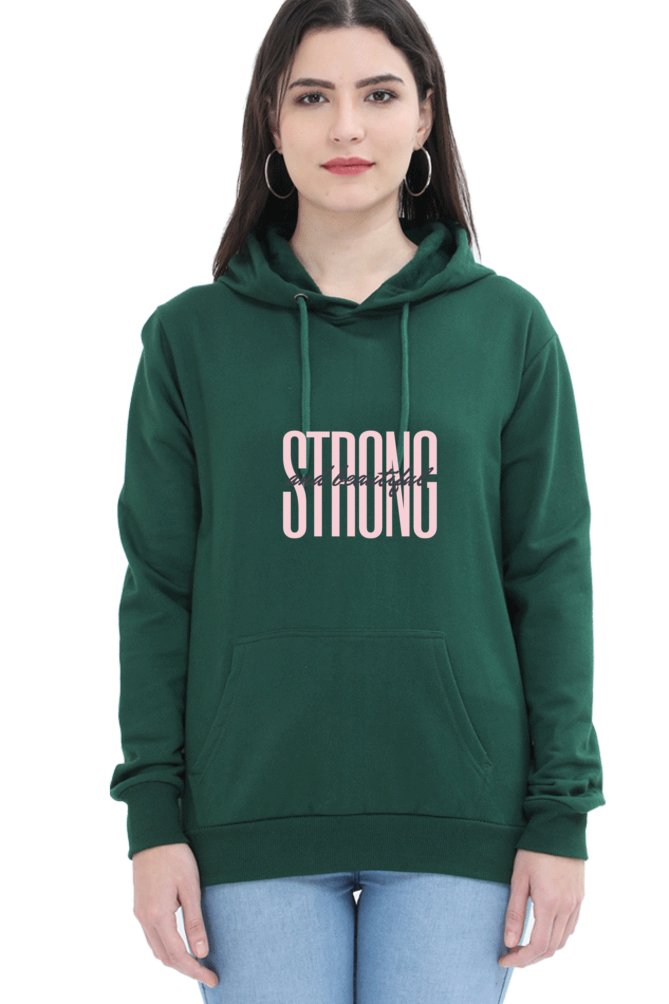 Hoodies For Women's Strong & Beautiful Printed Hoodie