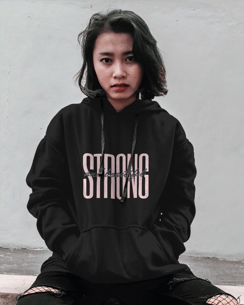 Hoodies For Women's Strong & Beautiful Printed Hoodie