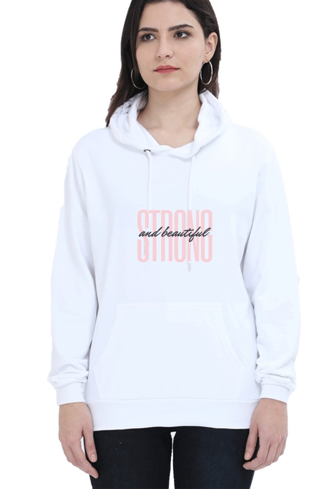 Hoodies For Women's Strong & Beautiful Printed Hoodie