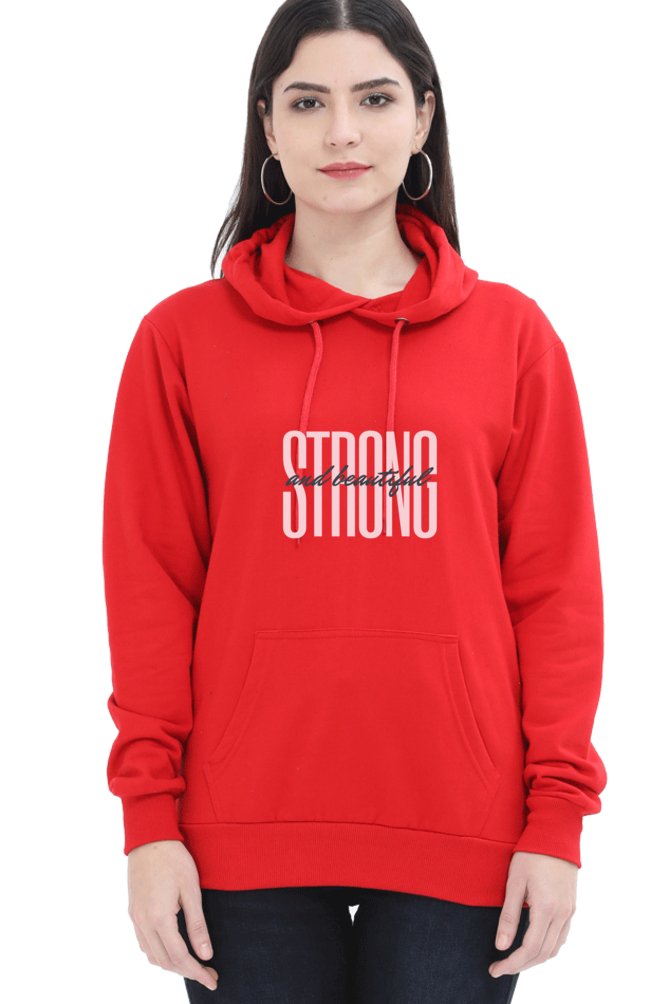 Hoodies For Women's Strong & Beautiful Printed Hoodie