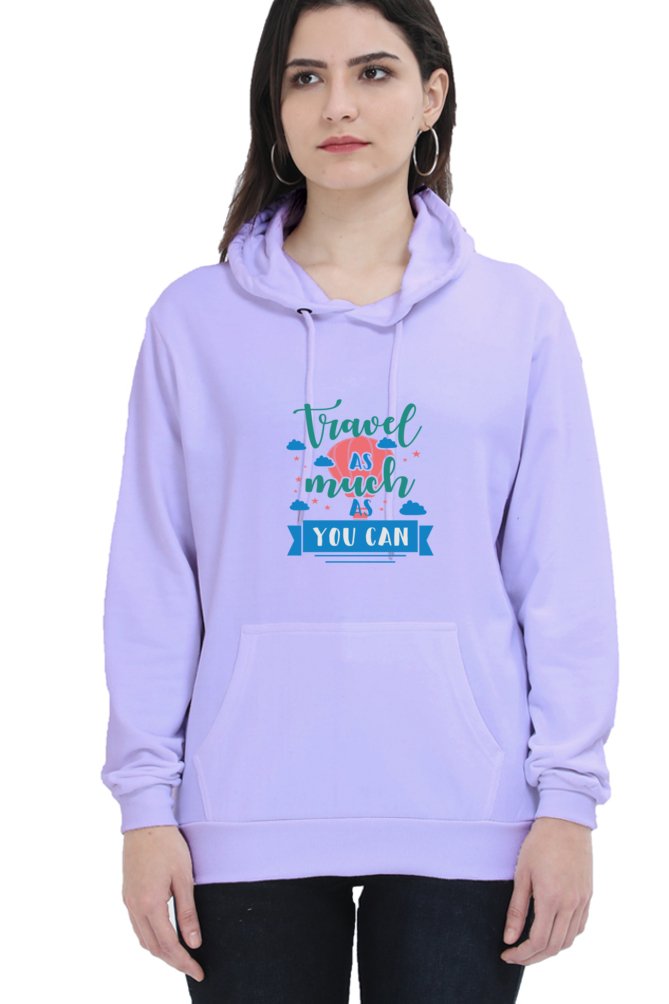 Hoodies For Women's Travel As Much As You Can Hoodies For Women White