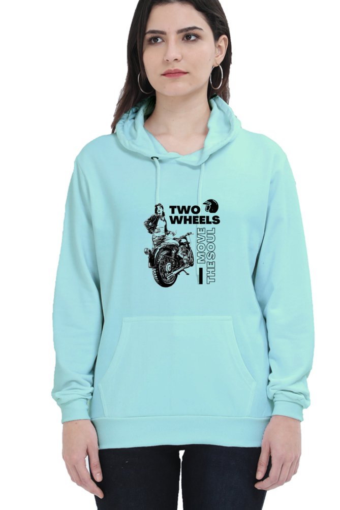 Hoodies For Women's Two Wheels Move Soul Hoodies For Women White