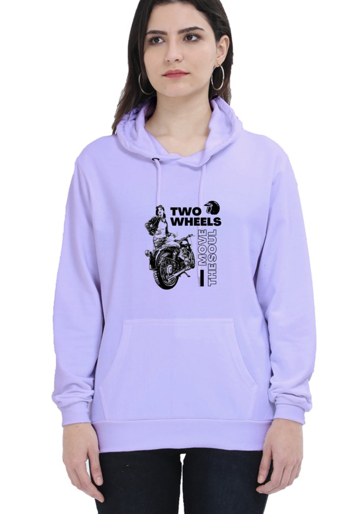 Hoodies For Women's Two Wheels Move Soul Hoodies For Women White