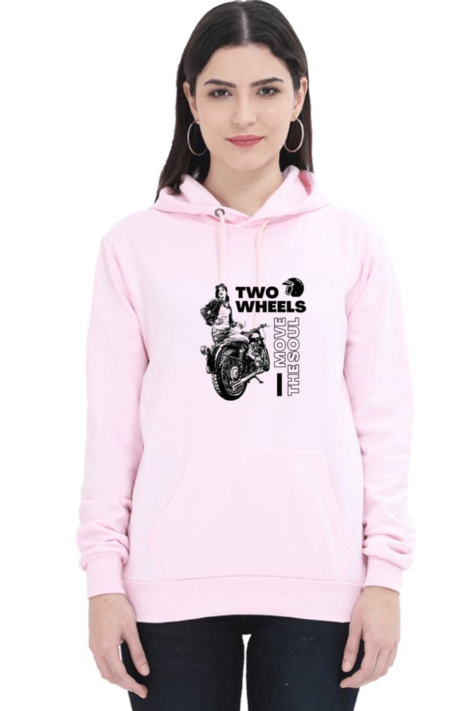 Hoodies For Women's Two Wheels Move Soul Hoodies For Women White