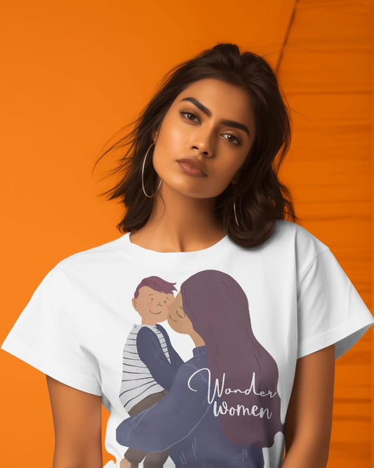 printed t shirts for women  wonder women printed t shirts white