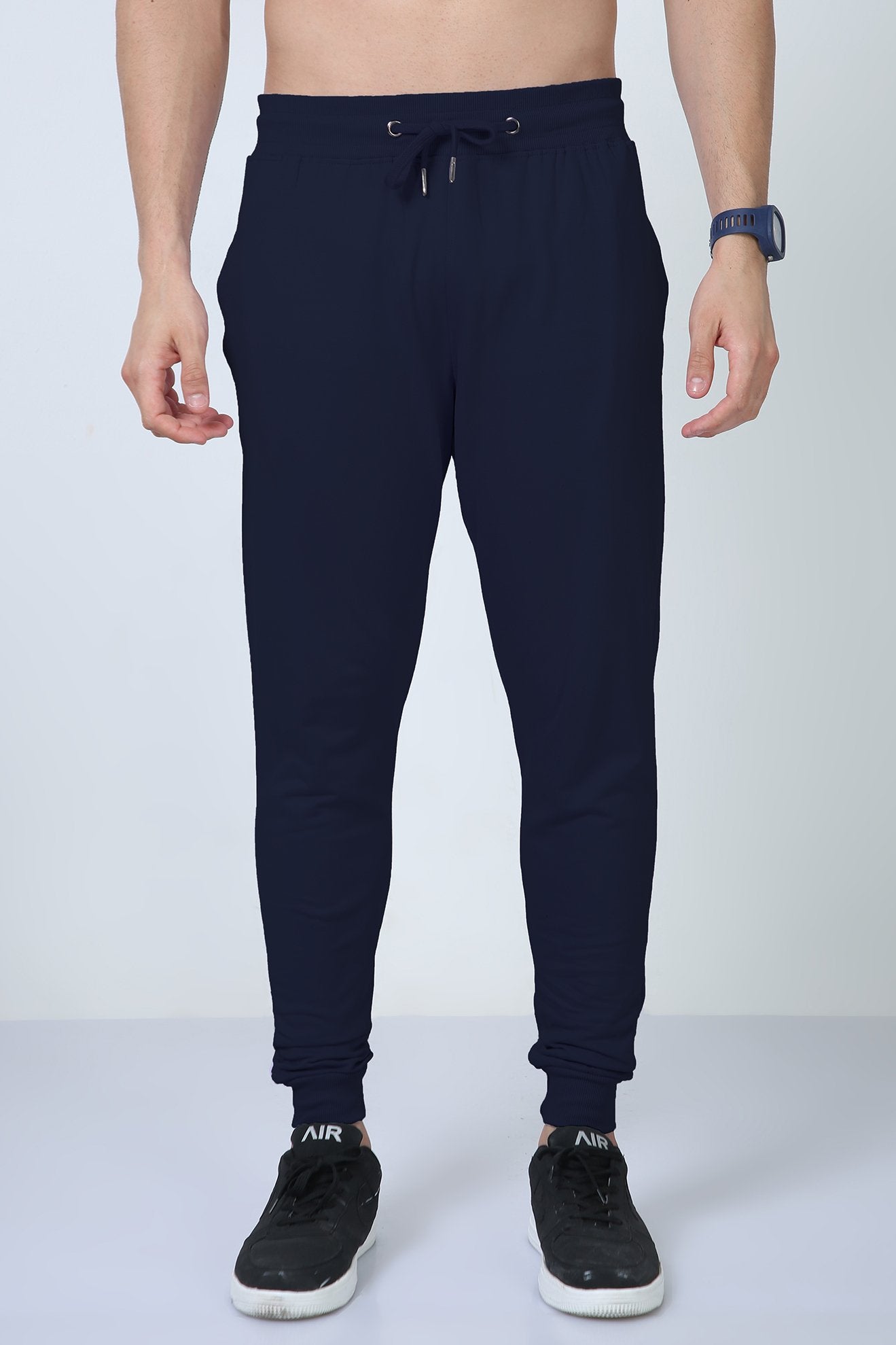 Joggers For Men Blue Experience our Track Pants Made of !00% Cotton Sourced & Made in India (blue)