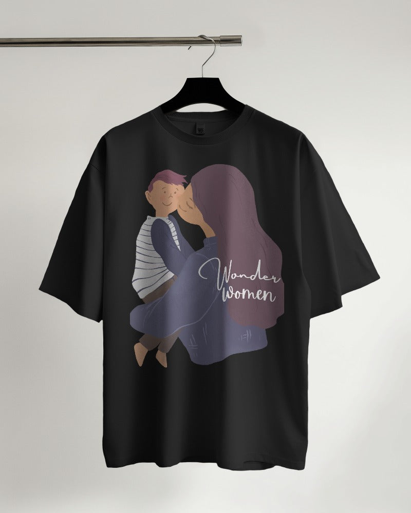 Oversized T Shirts wonder women Oversized T Shirt In Black