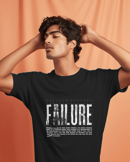 Oversized T Shirts Failure Black Printed Oversized T Shirt